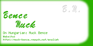bence muck business card